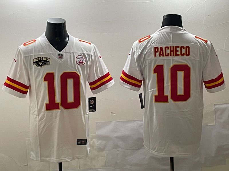 Men Kansas City Chiefs #10 Pacheco White Second generations 2025 Nike Limited NFL Jersey style 5